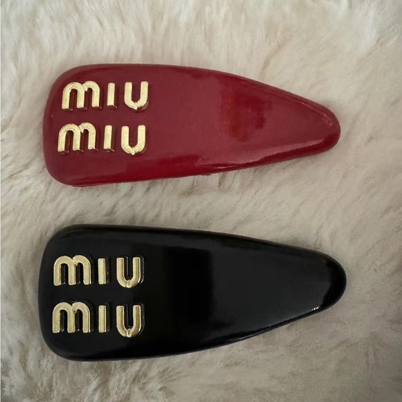 Miu Miu Red and Black Hair Accessories